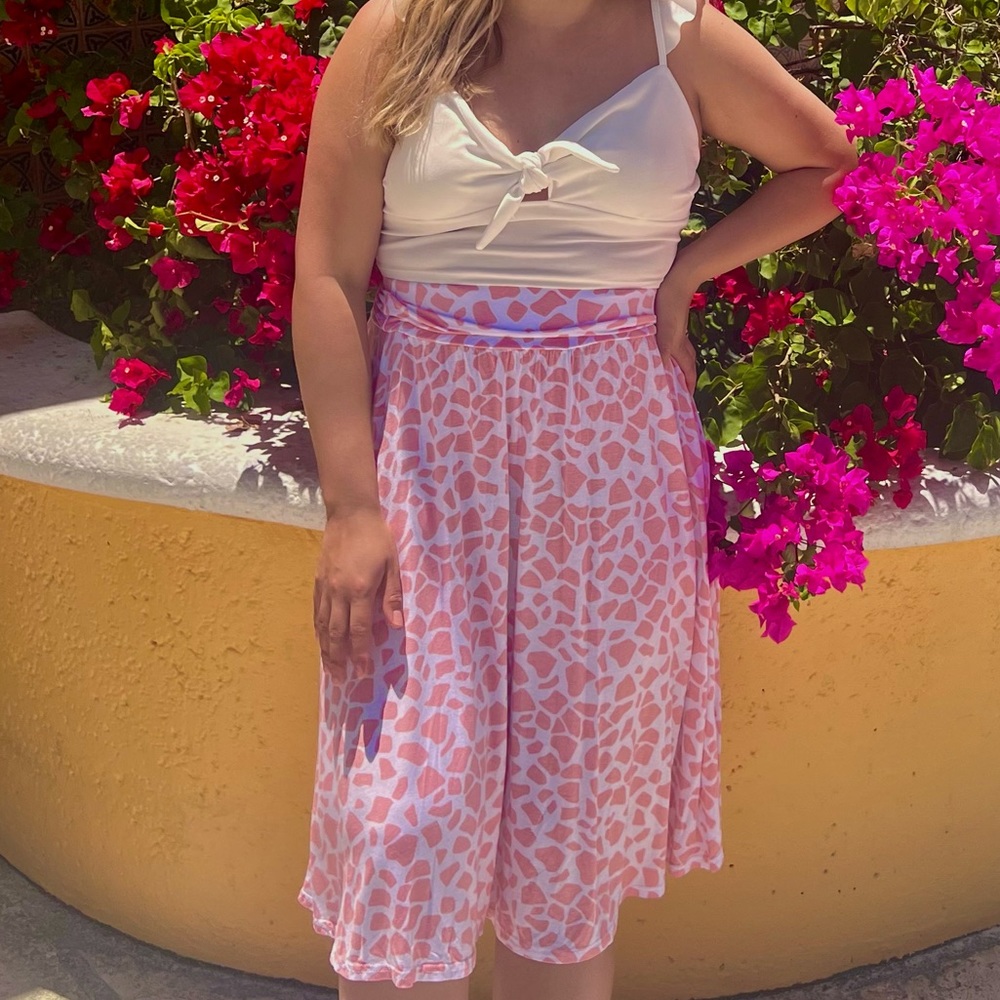 Print maxi skirt